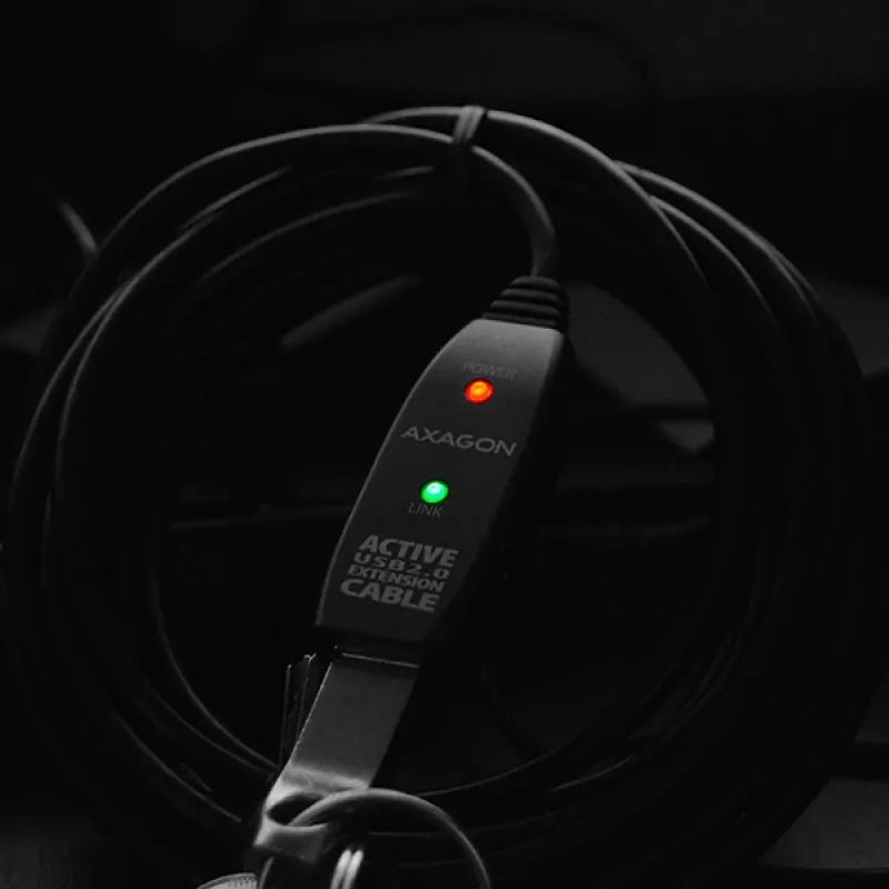 Axagon ADR-205 USB 2.0 A-M -> A-F aktívny predlžovací/repeater kábel 5m