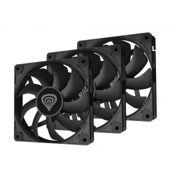 GENESIS Oxal 120 ventilátor do počítačovej skrine 12 cm čierny 3 ks