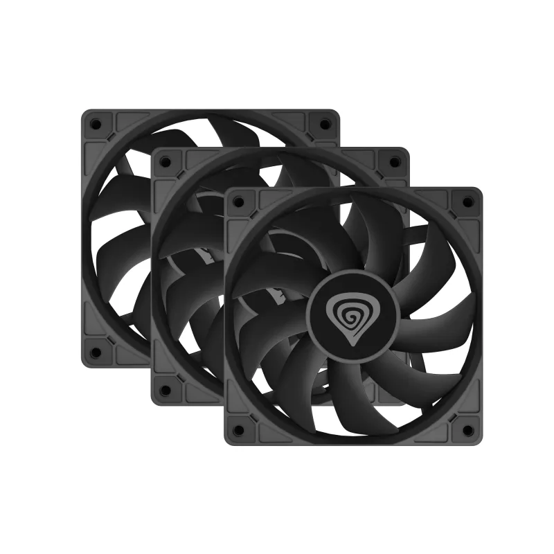 GENESIS Oxal 120 ventilátor do počítačovej skrine 12 cm čierny 3 ks