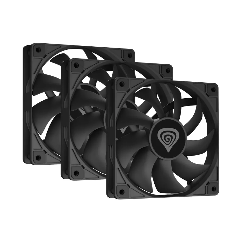 GENESIS Oxal 120 ventilátor do počítačovej skrine 12 cm čierny 3 ks