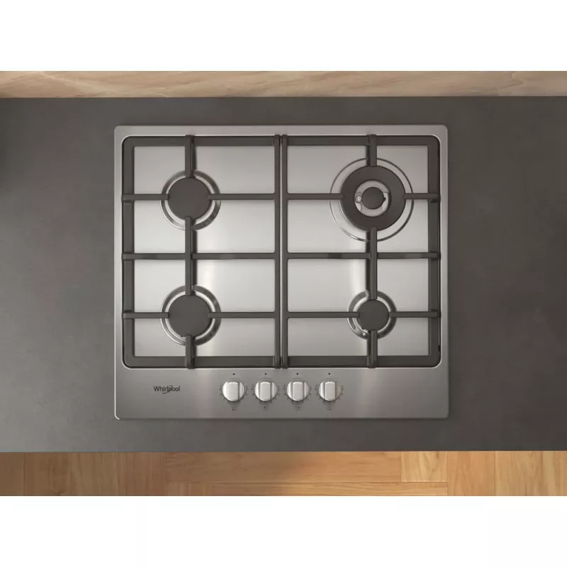 Whirlpool TGML 661 IX R nerezová vstavaná 58 cm plynová 4 zóny