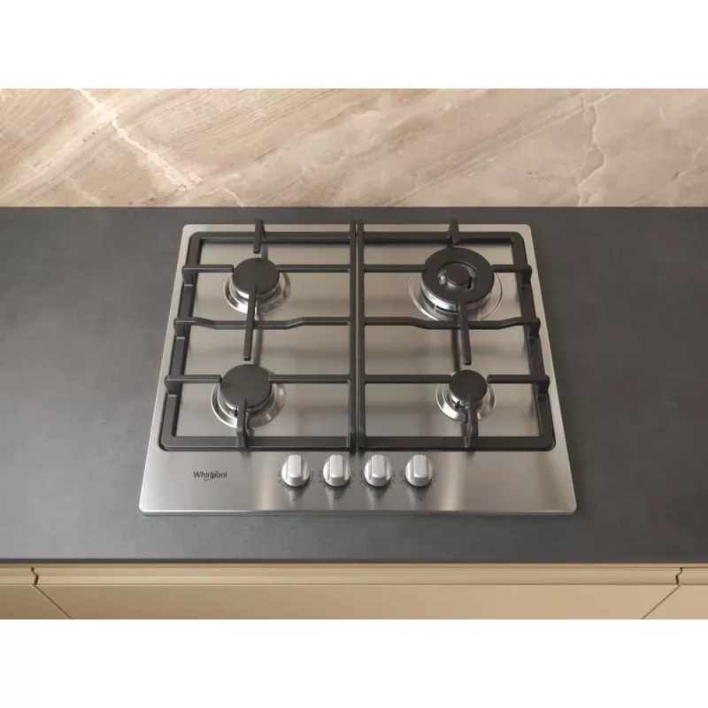 Whirlpool TGML 661 IX R nerezová vstavaná 58 cm plynová 4 zóny