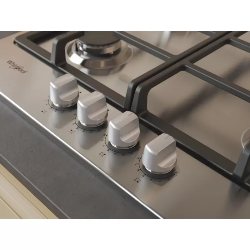 Whirlpool TGML 661 IX R nerezová vstavaná 58 cm plynová 4 zóny