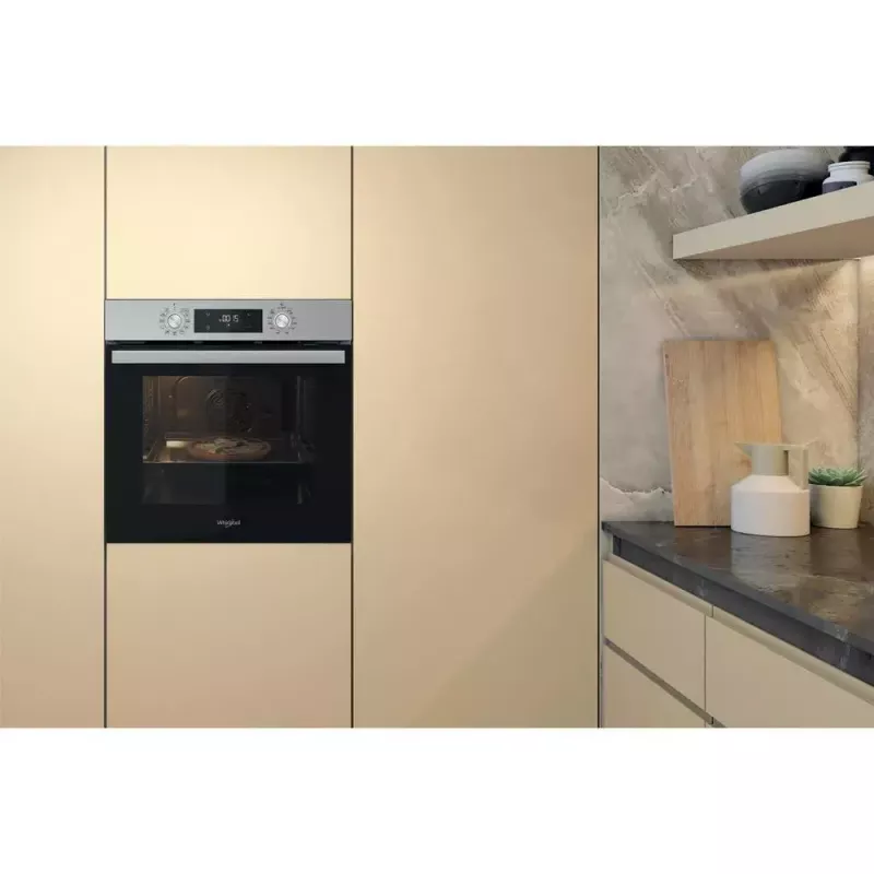 Whirlpool OMR58HU1X vstavaná elektrická rúra, 71 l, teplovzdušná, SmartClean, energetická trieda A+, nehrdzavejúca oceľ