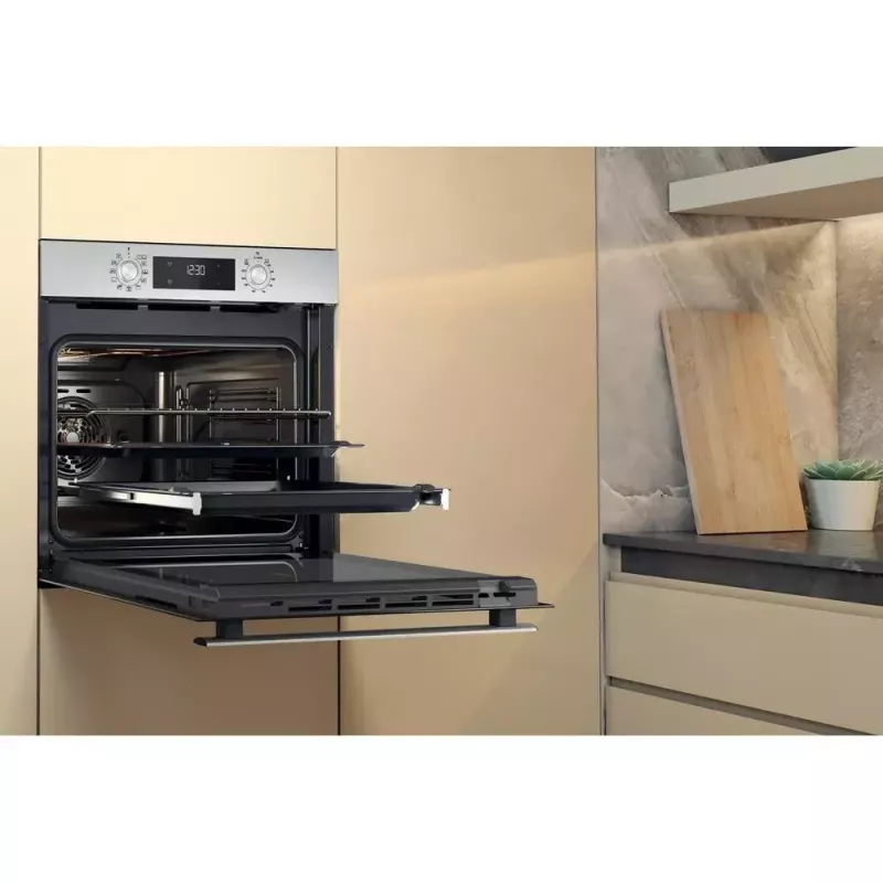 Whirlpool OMR58HU1X vstavaná elektrická rúra, 71 l, teplovzdušná, SmartClean, energetická trieda A+, nehrdzavejúca oceľ