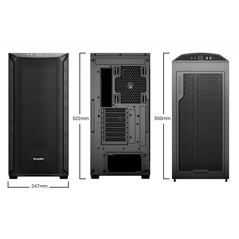 PC skriňa be quiet! Shadow Base 800 Midi Tower čierna