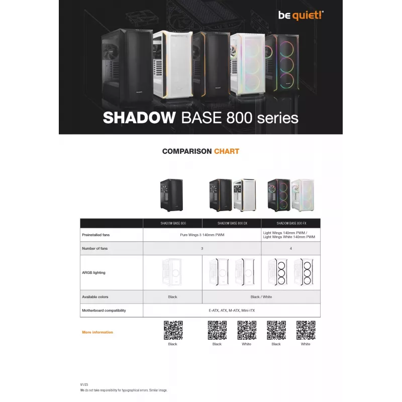 PC skriňa be quiet! Shadow Base 800 FX Midi Tower čierna