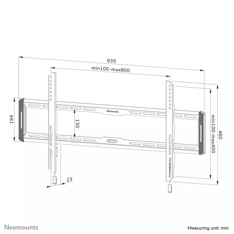 Neomounts WL30-550BL18 TV nástenný držiak 43-86 inch - ultratenký - jednoduchá inštalácia