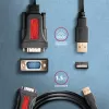 Axagon ADS-1PSN USB-A 2.0 - sériový RS-232 DB9-M Prolific adaptérový kábel 1,5 m