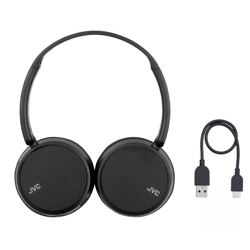 JVC Deep Bass Bluetooth on-ear čierne, bezdrôtové, hovory/hudba, 20 - 20000 Hz, 157 g, headset, čierna