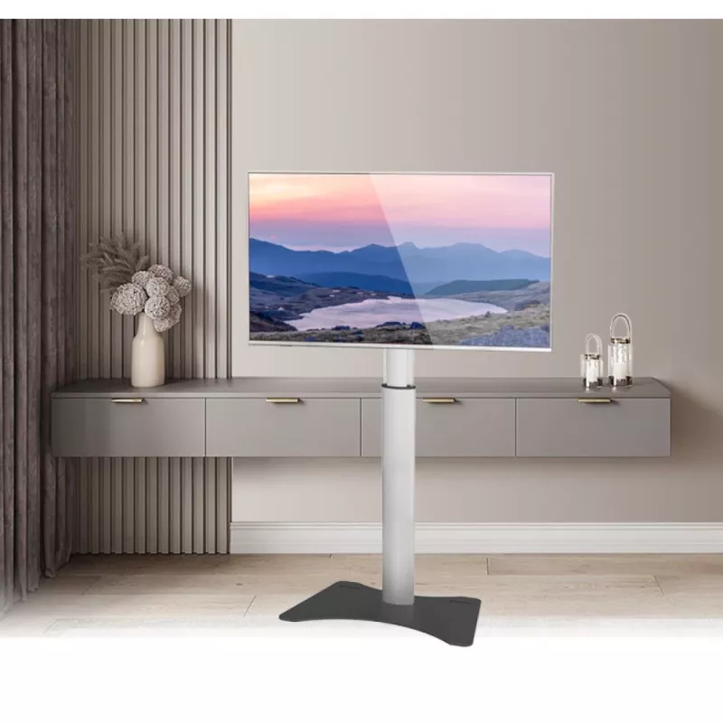 Techly ICA-TR39 podlahový stojan na TV, 32 – 70 palcov, 40 kg, VESA 800x400, čierno-strieborný