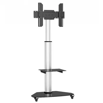 Techly podlahový stojan s odkladacím vozíkom TV LCD/LED/plazma 37-70 palcov strieborná