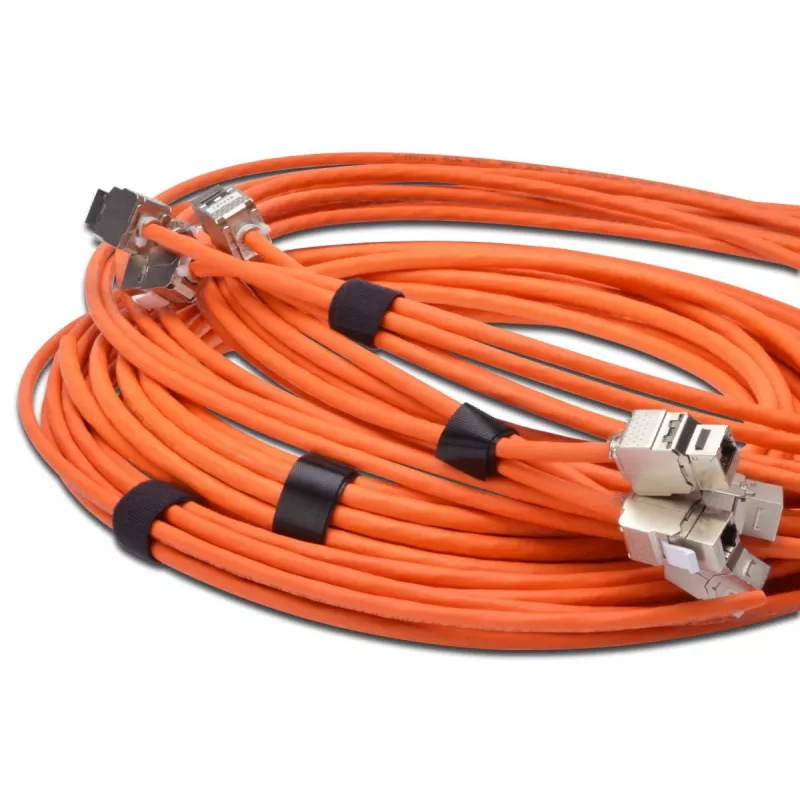 DIGITUS suchý zips, 20 mm široký pre štruktúrovanú kabeláž 10 m rolka, farba čierna