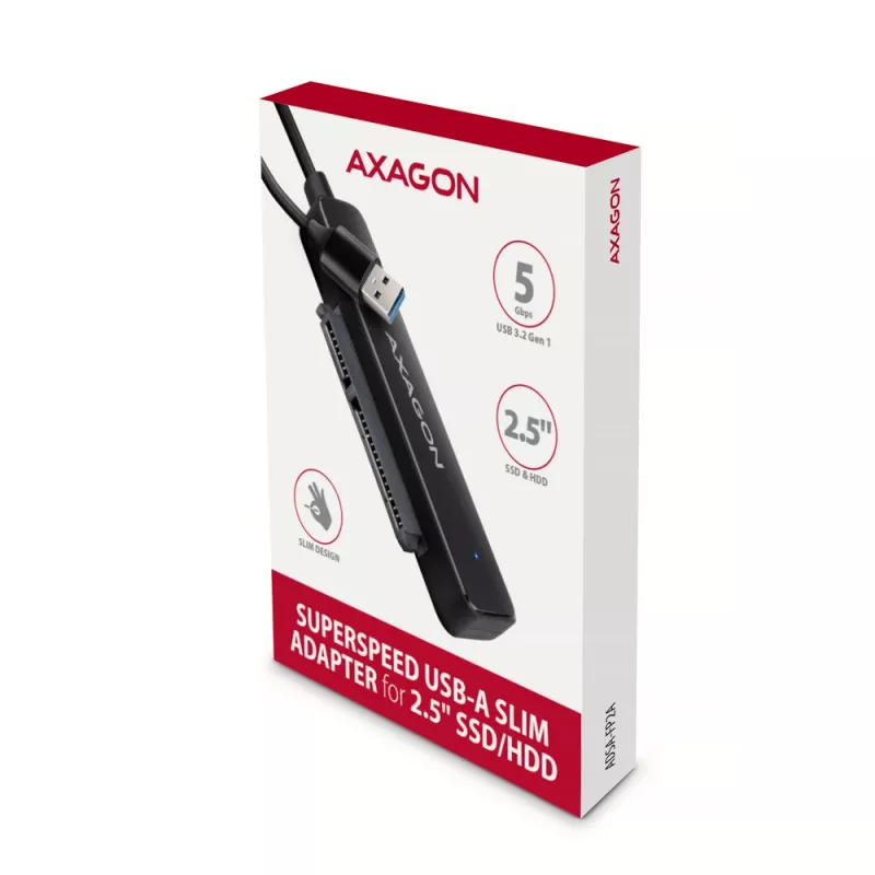 Axagon ADSA-FP2A rozširujúca karta USB 3.2 Gen 1 SATA konektor samec čierna
