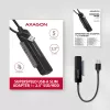 Axagon ADSA-FP2A rozširujúca karta USB 3.2 Gen 1 SATA konektor samec čierna