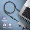 Axagon BUCM32-CF15AB SPEED+ USB-C USB 20Gbps predlžovací kábel 1,5 m