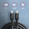 USB kábel Axagon BUCM-CM10AB 1m USB 2.0 USB C čierny