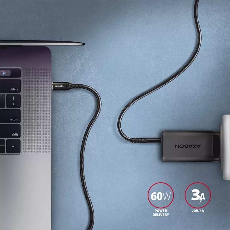 USB kábel Axagon BUCM-CM10AB 1m USB 2.0 USB C čierny