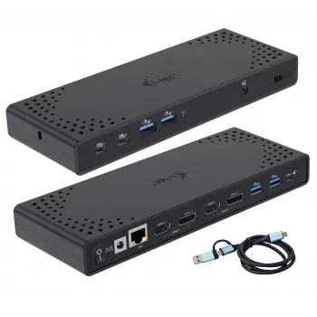 i-tec USB 3.0 / USB-C / Thunderbolt 3 Dual Display dokovacia stanica Gen2 + Power Delivery 100W