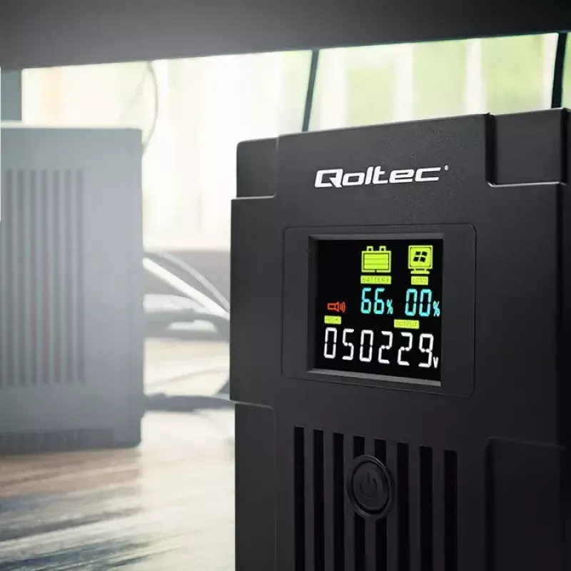 Záložný zdroj Qoltec 53771 2 kVA 1200 W 2 AC výstupy
