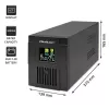 Záložný zdroj Qoltec 53771 2 kVA 1200 W 2 AC výstupy