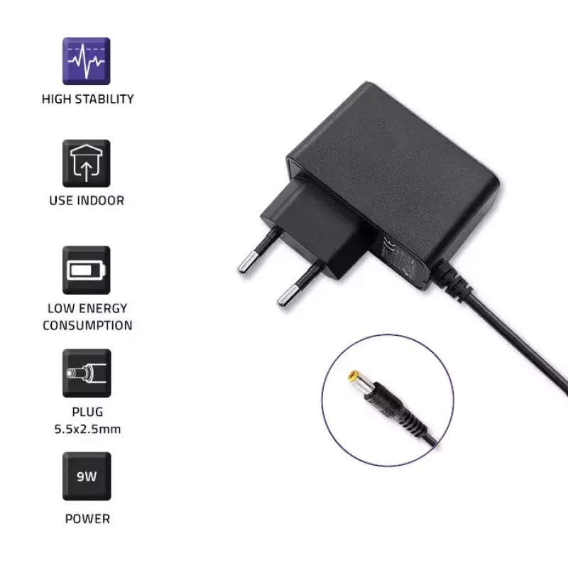 Napájací zdroj Qoltec 52403 interiérový 9W čierny 220-240V