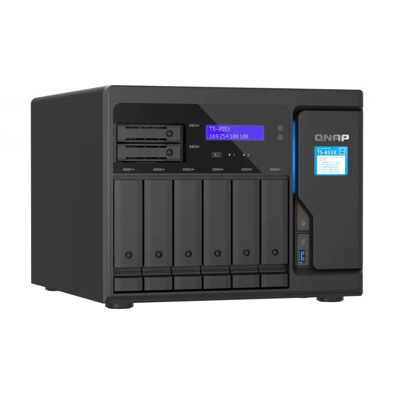 QNAP TS-855X SAN Tower Intel Atom® C5125 8 GB DDR4 0 TB QNAP QTS čierny