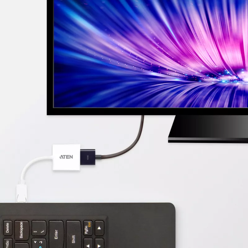 ATEN konvertor DisplayPort na HDMI, PC: do UXGA / HDTV: do 1080i,1080p