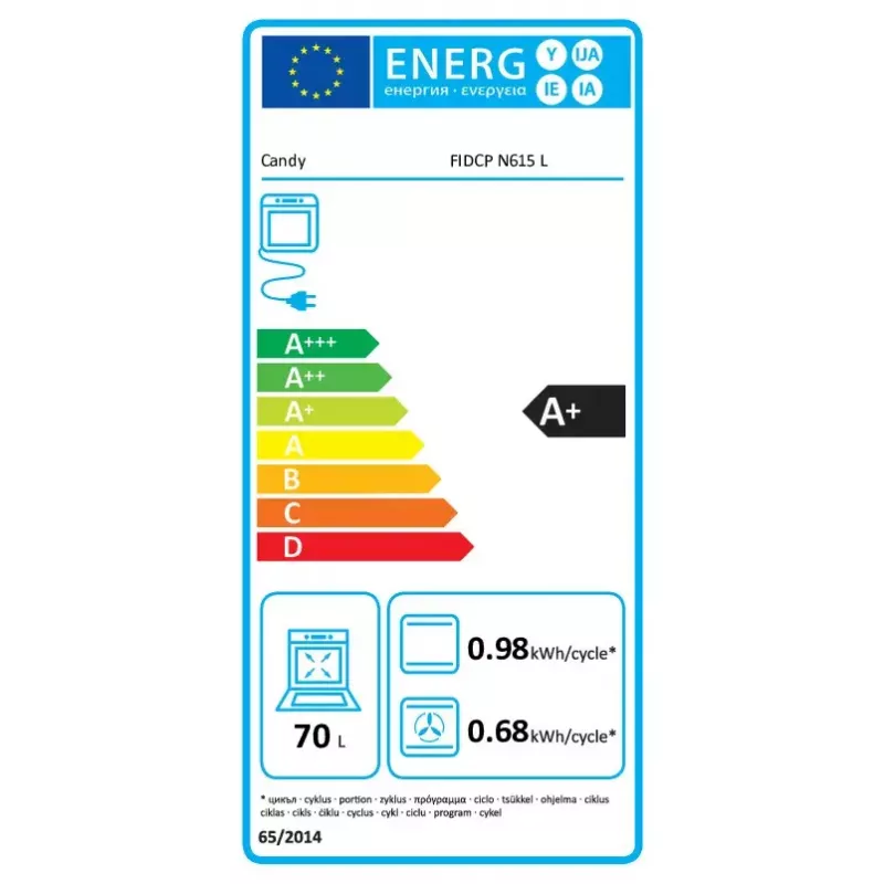 Vstavaná rúra Candy Idea FIDCP N615 L, elektrická rúra