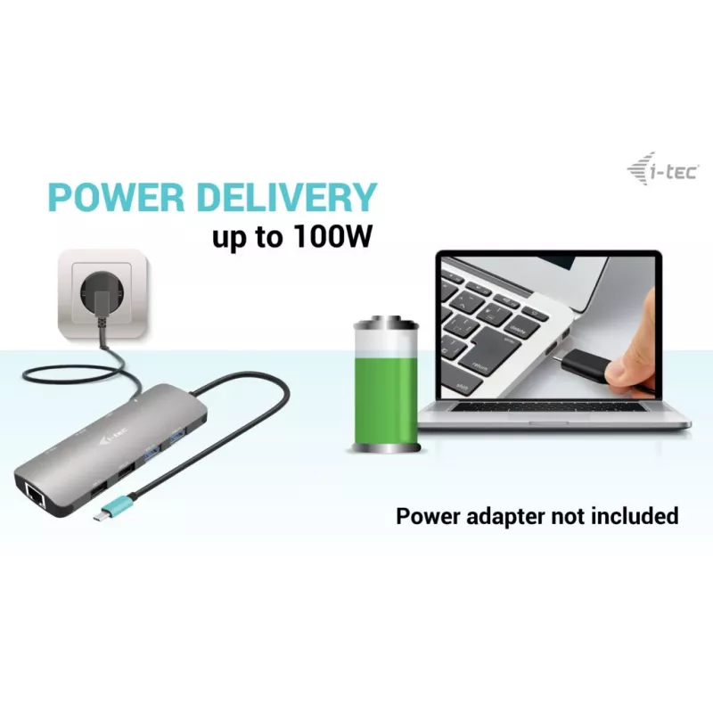 i-tec USB-C Metal Nano 2x Display dokovacia stanica + Power Delivery 100 W