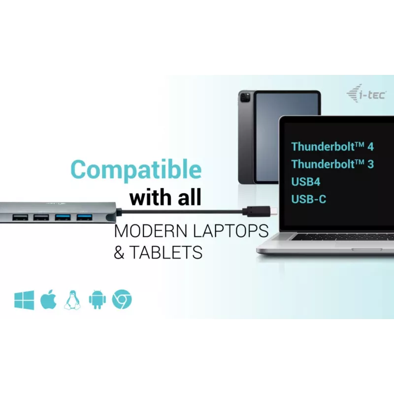 i-tec USB-C Metal Nano 2x Display dokovacia stanica + Power Delivery 100 W
