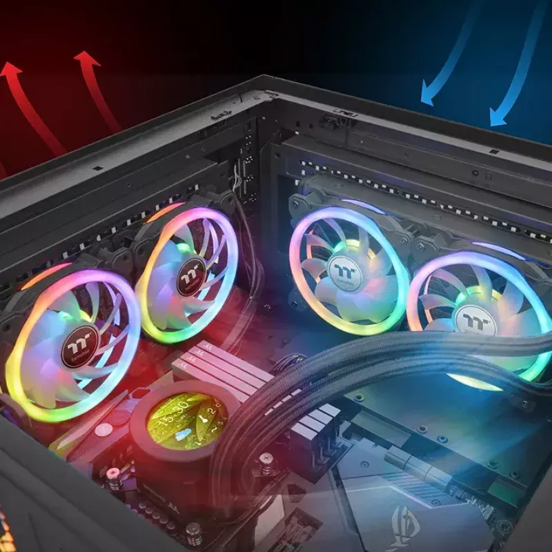 Thermaltake SWAFAN 12 RGB 12 cm ventilátor čierny 500–2000 RPM