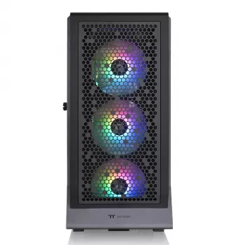 PC skriňa THERMALTAKE Ceres 500 TG ARGB Midi Tower čierna — temperované sklo, EATX, 3x140mm predné, USB-C