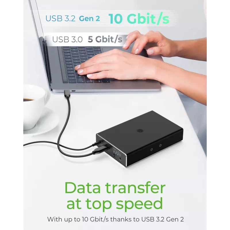 ICY BOX RAID puzdro pre 2x HDD/SSD USB 3.2 Gen 2 Type-C® / Type-A rozhranie