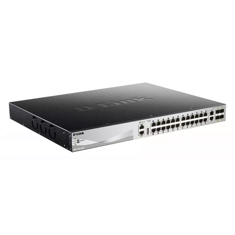 D-Link DGS-3130-30PS/E sieťový switch Managed L3 Gigabit Ethernet (10/100/1000) Power over Ethernet (PoE) sivý
