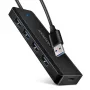 Axagon HUE-C1A 4x USB 5Gbps TRAVEL hub, USB-C napájací vstup, 19 cm USB-A kábel