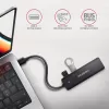 Axagon HUE-C1A 4x USB 5Gbps TRAVEL hub, USB-C napájací vstup, 19 cm USB-A kábel