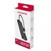 Axagon HUE-C1A 4x USB 5Gbps TRAVEL hub, USB-C napájací vstup, 19 cm USB-A kábel