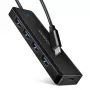 Axagon HUE-C1C 4x USB 5Gbps TRAVEL hub, USB-C Power IN, 19 cm USB-C kábel