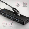 Axagon HUE-C1C 4x USB 5Gbps TRAVEL hub, USB-C Power IN, 19 cm USB-C kábel