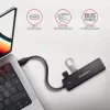Axagon HUE-C1C 4x USB 5Gbps TRAVEL hub, USB-C Power IN, 19 cm USB-C kábel