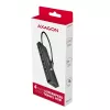 Axagon HUE-C1C 4x USB 5Gbps TRAVEL hub, USB-C Power IN, 19 cm USB-C kábel