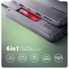 Axagon HMC-6GM2 USB 10Gbps hub USB-A USB-C HDMI M.2 SD/mSD PD 100W USB-C káblový USB 3.2 Gen 2 (3.1 Gen 2) Type-C sivý
