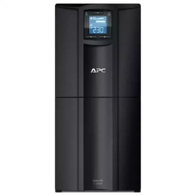 APC Smart-UPS C, Line Interactive, 3kVA, Tower, 230V, 8x IEC C13+1x IEC C19 výstupov, USB a sériová komunikácia, AVR, grafický LCD