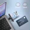 Axagon CRE-SMPA USB-A Smart / ID card PocketReader, USB 2.0, čierny, 13 g