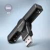Axagon CRE-SMPA USB-A Smart / ID card PocketReader, USB 2.0, čierny, 13 g