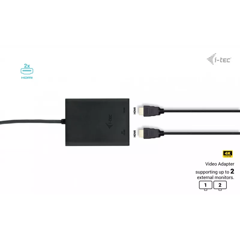 i-tec USB-C Dual 4K/60Hz (Single 8K/30Hz) HDMI video adaptér