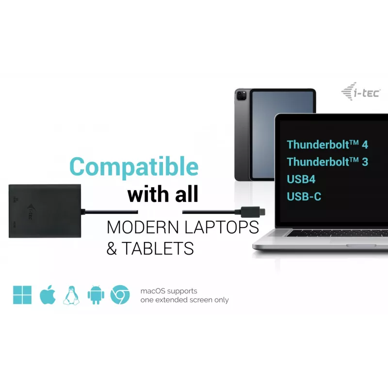 i-tec USB-C Dual 4K/60Hz (Single 8K/30Hz) HDMI video adaptér