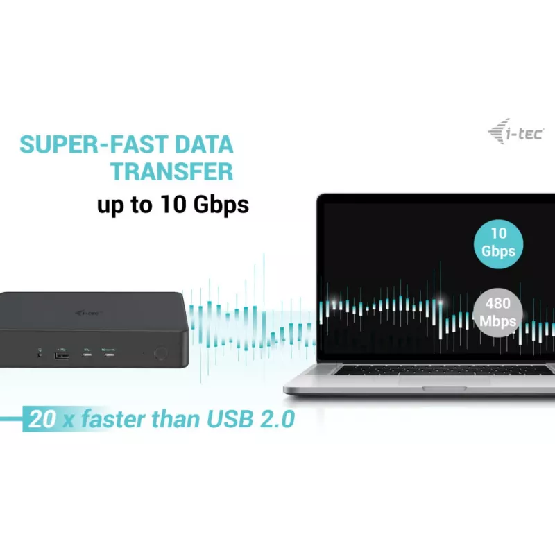 i-tec USB 3.0 / USB-C / Thunderbolt 3 Professional Dual 4K Display dokovacia stanica Generation 2 + Power Delivery 100W