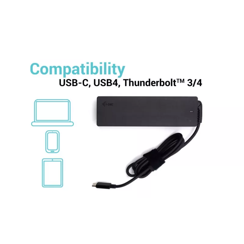 Univerzálna nabíjačka i-tec USB-C PD 3.0 100W interiérová čierna